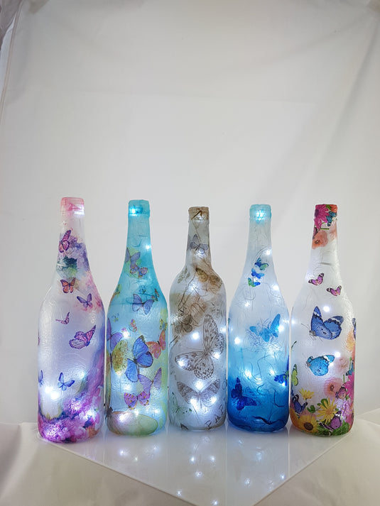 Moonlighting/Mouse and Moon Hand Made Bottle Lamps Electric Led lights