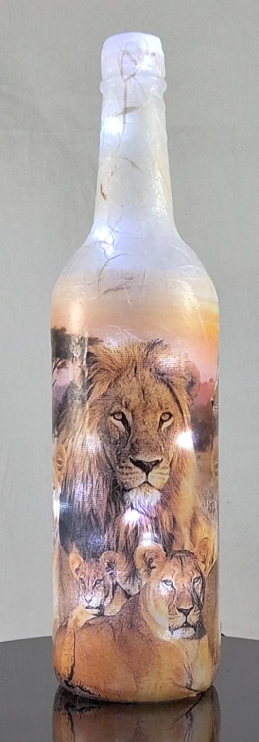 African Lion Family - Hand Made Lamp