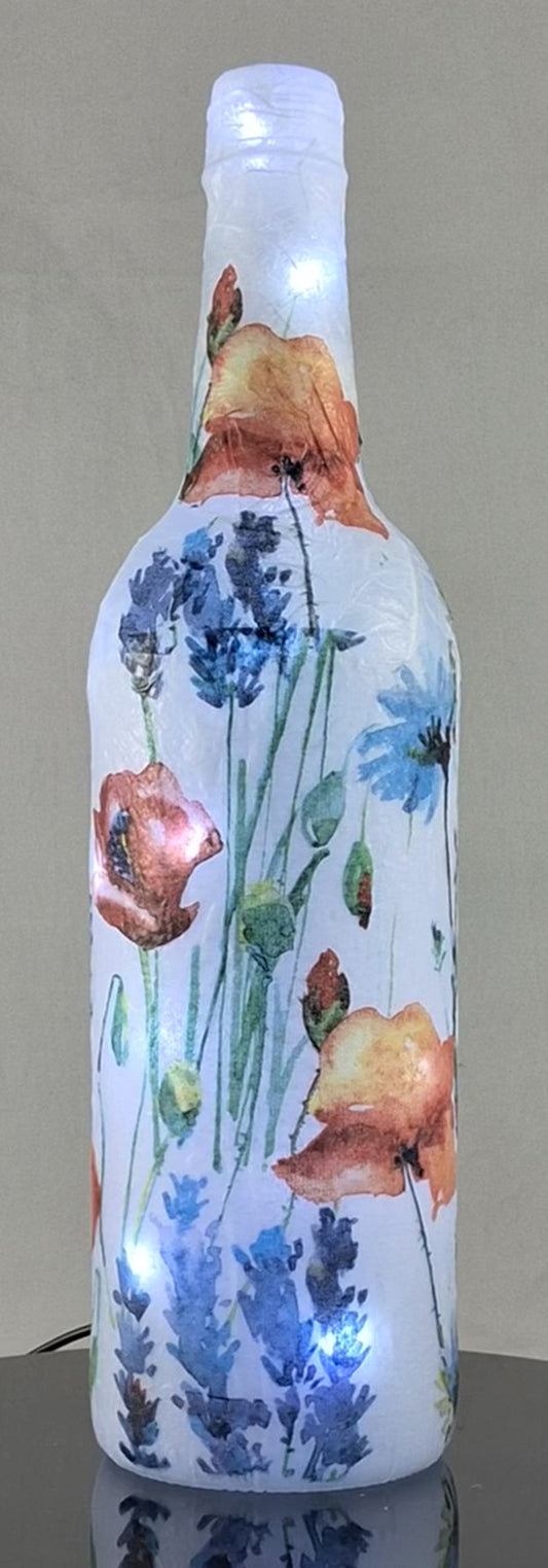 Poppies and Wildflowers - Hand Made Lamp