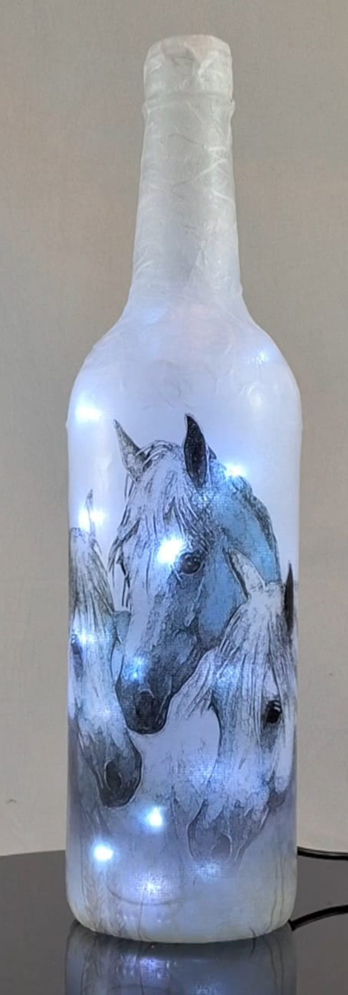 Grey Horses - Hand Made Lamp