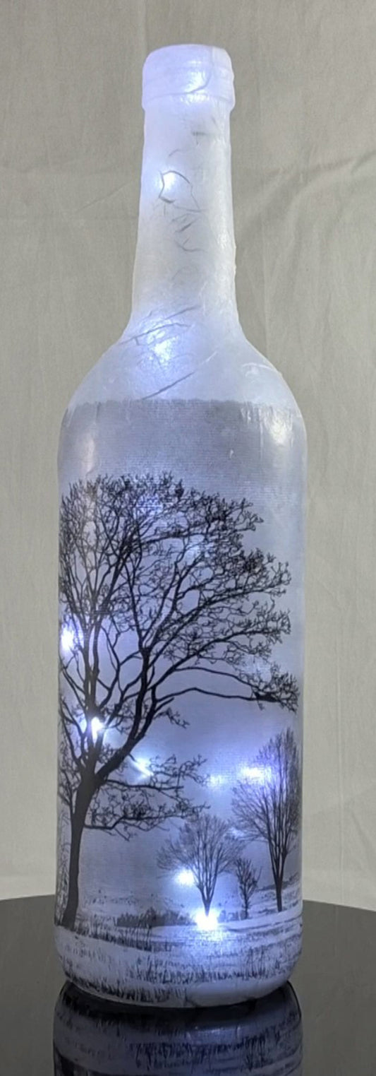 Trees  In Shades Of Grey - Hand Made Lamp