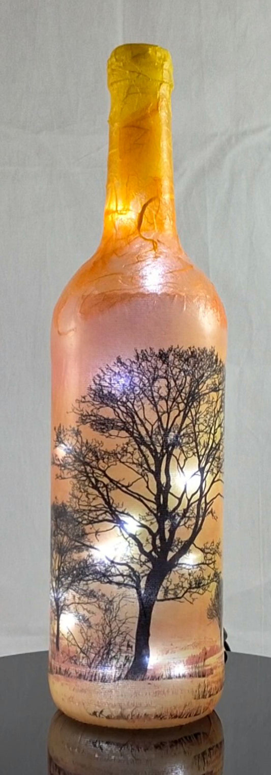 Trees  In Shades Of Autumn - Hand Made Lamp